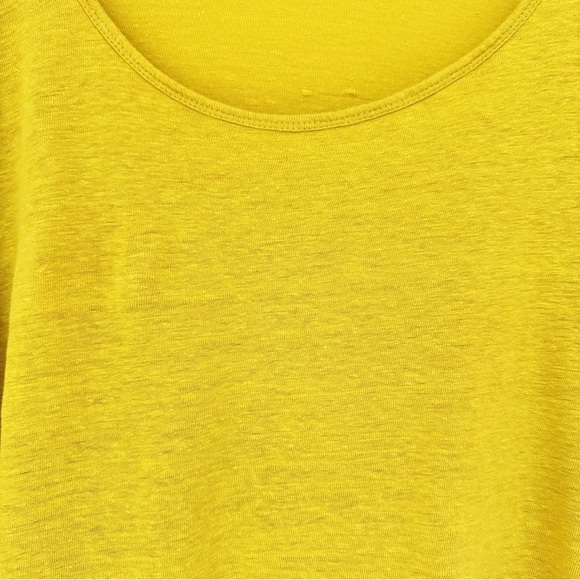 💛Cynthia Rowley Yellow Boxy Peplum T-Shirt - Picture 3 of 6